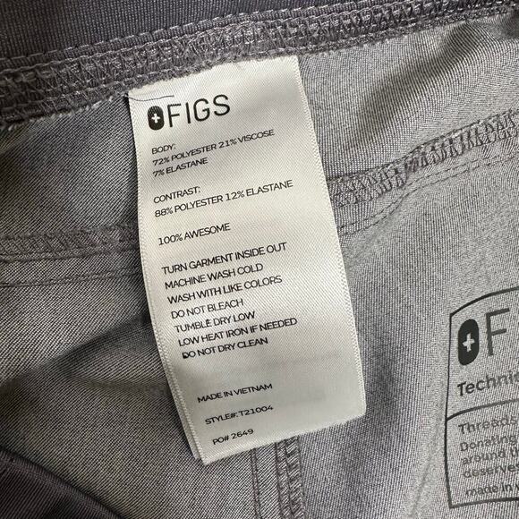 Figs Kade Cargo Scrub Drawstring Pants Women's Graphite Size Large - Picture 4 of 5